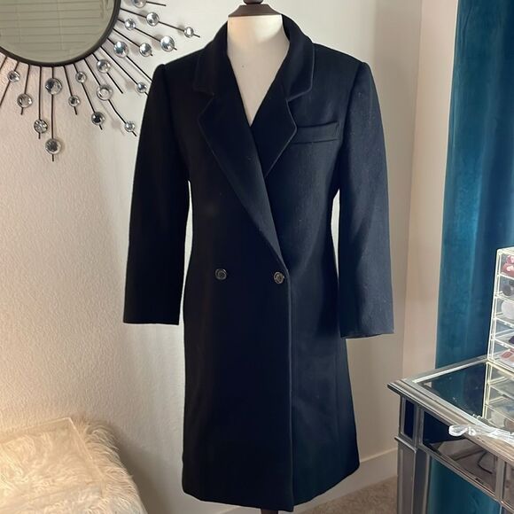 INTERNATIONAL SCENE Vintage Wool Women's long coat | black | size 7/8 - Picture 3 of 11